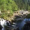 The Capilano Fish Hatchery looking back from the viewpoint