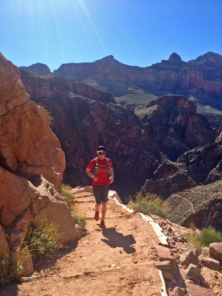 Running up Bright Angel Trail