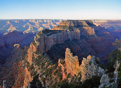 Grand Canyon National Park: North Rim - Muted sunrise from Cape Royal