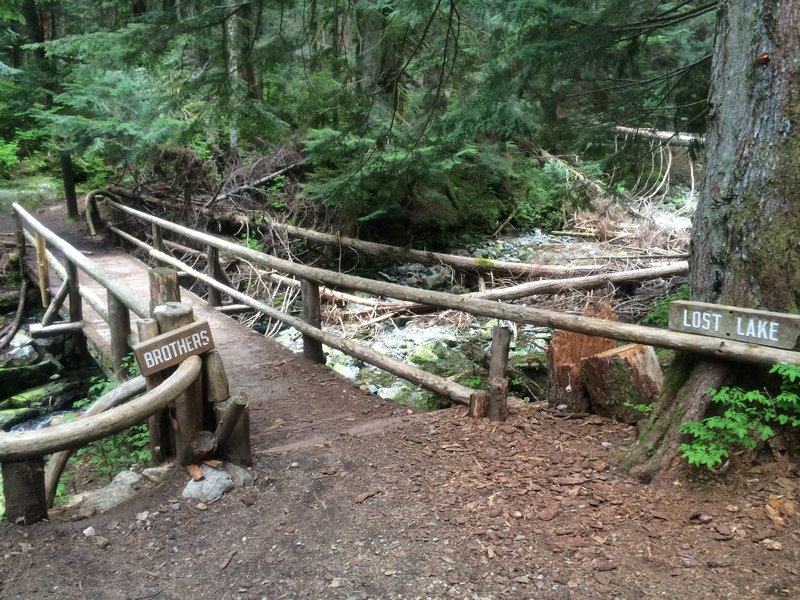 Brothers Creek Bridge at the intersection of the Fire Road and the Brothers Creek Trail