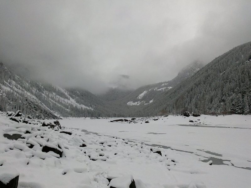 View of Lava Lake in early May.