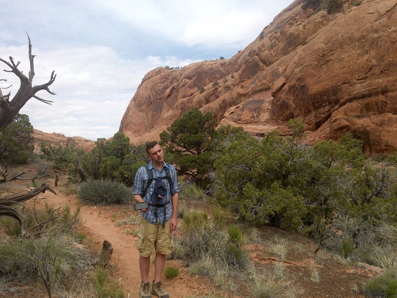 This is along the Syncline Loop Trail, a great 8.6 mile loop.