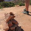 Follow these rock cairns so you don't get lost