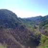 A look into the canyon as you climb out of it on the wide dirt road.