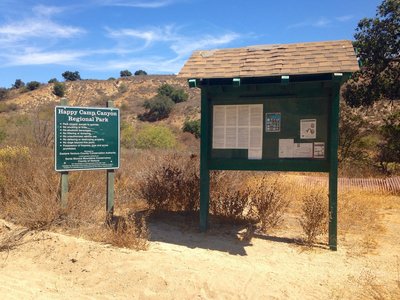 The actual trailhead (about 1.1 miles from the parking lot)