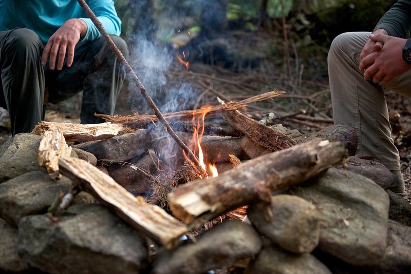 Campfire along Red Creek in the Dolly Sods Wilderness