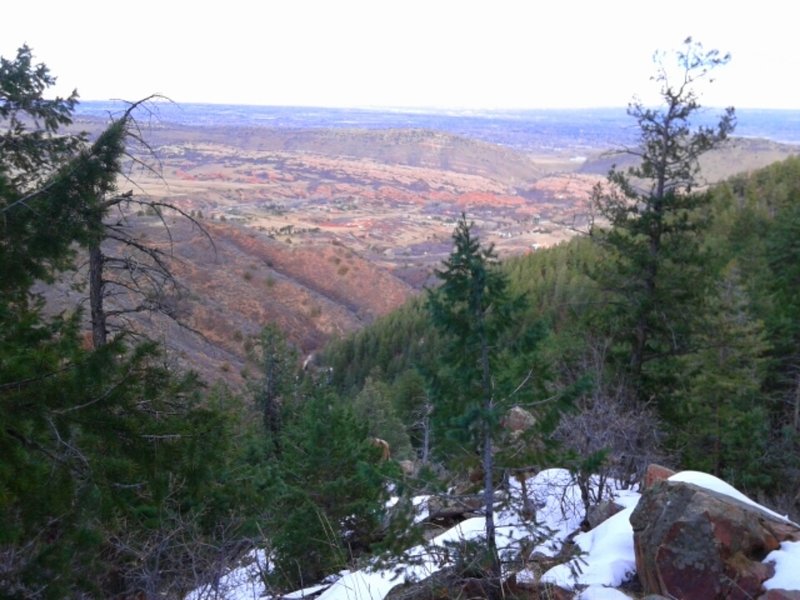 Looking back toward the city as you ascend the trial into the mountains.