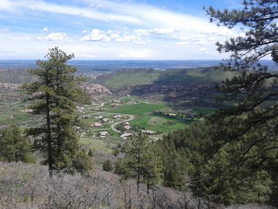 View of downtown and Deer Creek Canyon