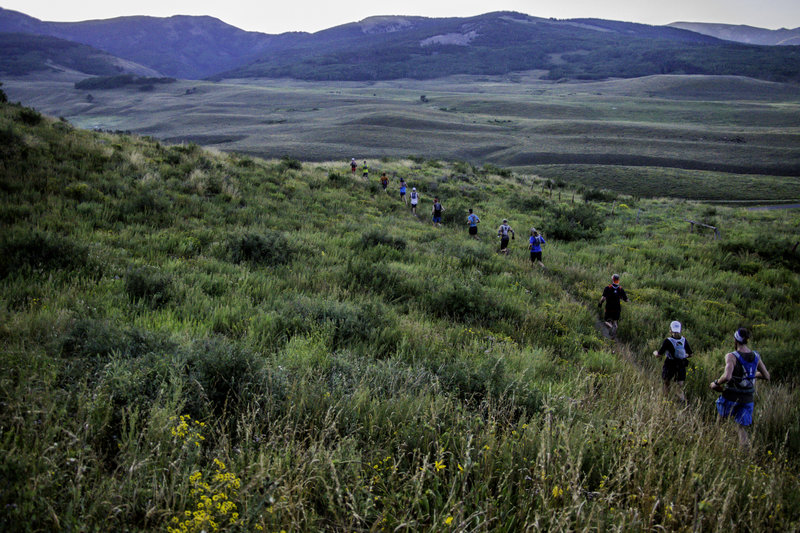 Easy terrain & superb trail quality early in the race - just before mile 5