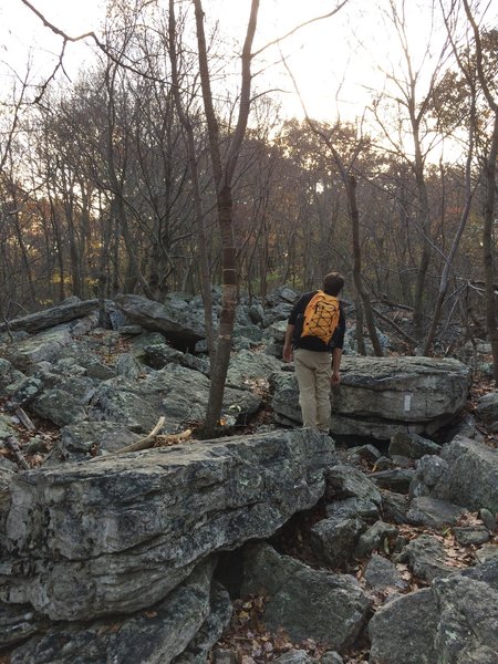 The trail between the pulpit and pinnacle can be rocky