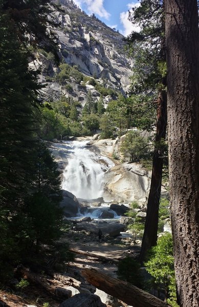 Looking up at Mist Falls