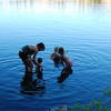 Great swimming to be had at Island Lake.