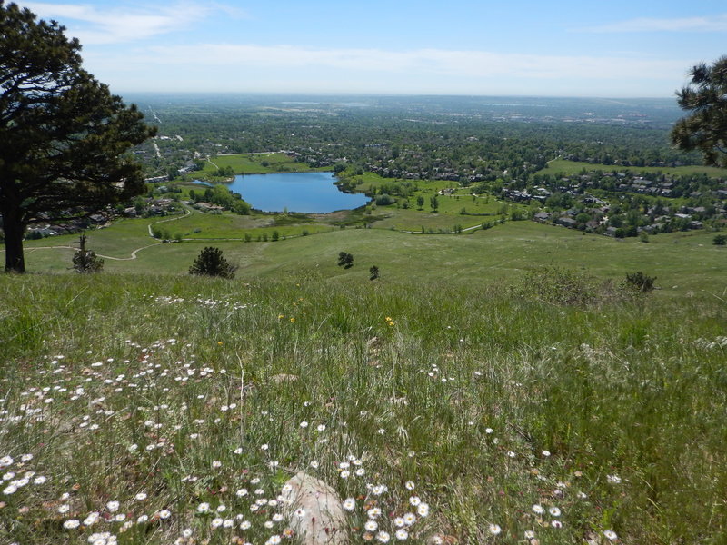 Views east of Wonderland Lake and north Boulder