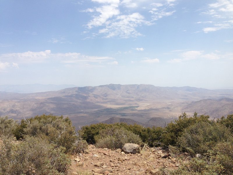 Looking at out at the desert from the PCT.