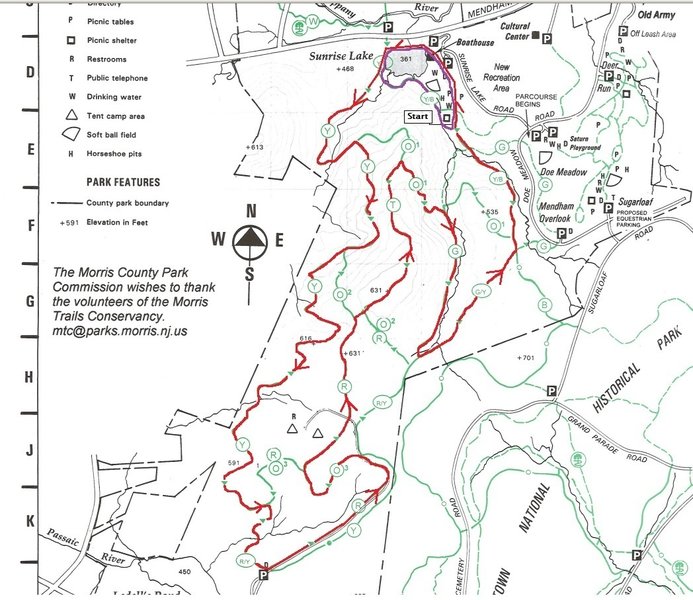 Map of NJ Trail Series Winter Series 10K or Half marathon (2 x 10K loop)