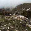 Top of Lake Peak looking northwest, Penitente Peak on the rightside.