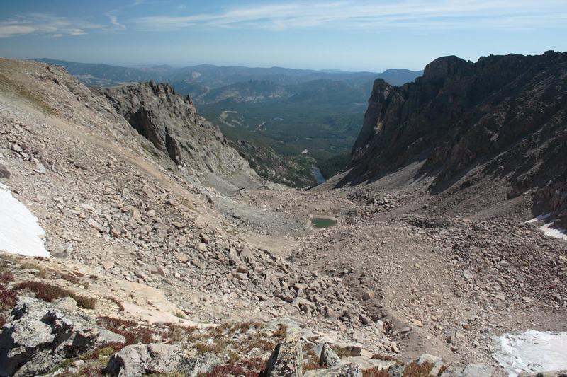 Looking down a glacially carved canyon.