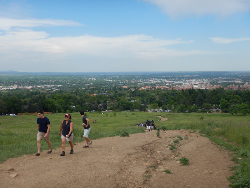 There is a nearly constant stream of people most times of the day on the main Chautauqua Trail