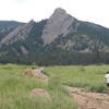 Trail runners hump it up the main Chautauqua Trail