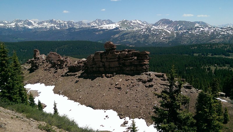 Dramatic scenery up here - Gore Range in the background