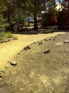 Natural Garden behind the visitor center and water fountain next to the restrooms.