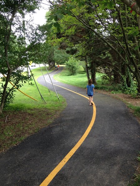 The start of the Meadowlark Connector Trail at the gardens