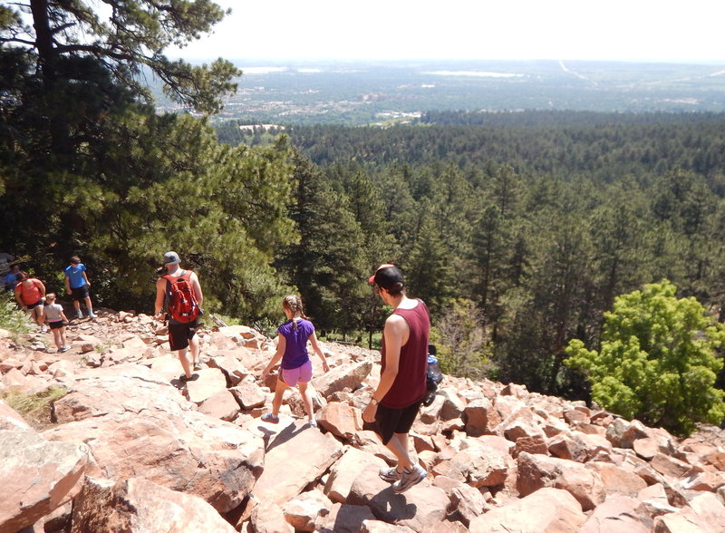 Stepping gingerly through the large talus field