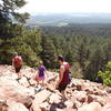 Stepping gingerly through the large talus field