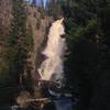 Fish Creek Falls is a maelstrom in late Spring. We saw kayakers take on the Class V rapids just below the Falls as we started our run