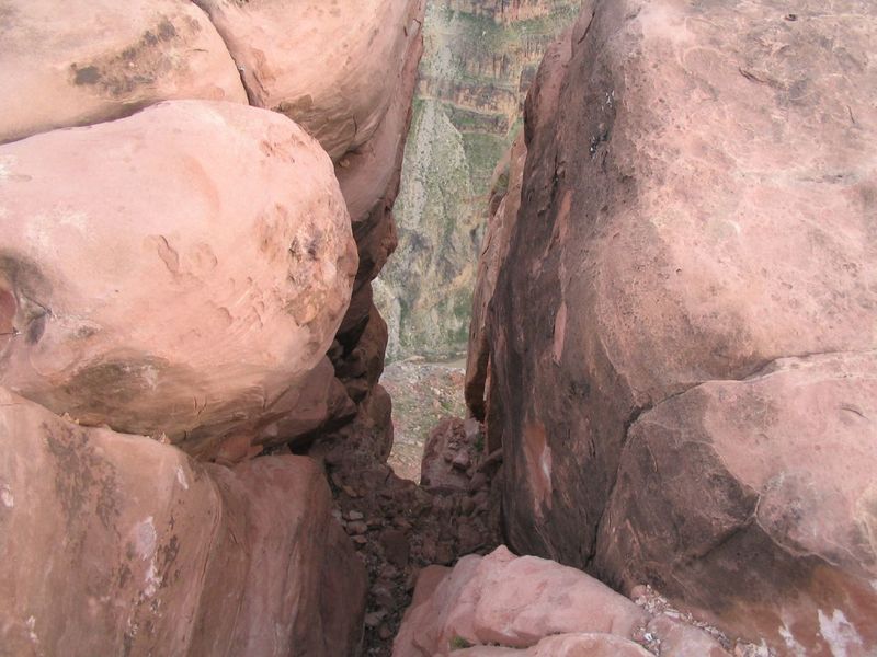 The river FAR below (photo by Ken Lund)