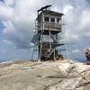 Summit of Mt. Cardigan with fire tower (photo looking NW).