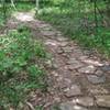 Rock armoring along the Sore Heel Trail