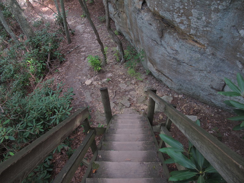 Steep stairs