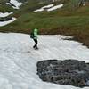 Snow bridges on Handies Peak trail