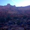 Looking back up at the Gooseberry Trail from the wash.