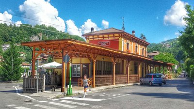 Passing by the San Pellegrino train station