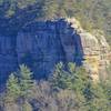 View of Chimney Top overlook from across the valley