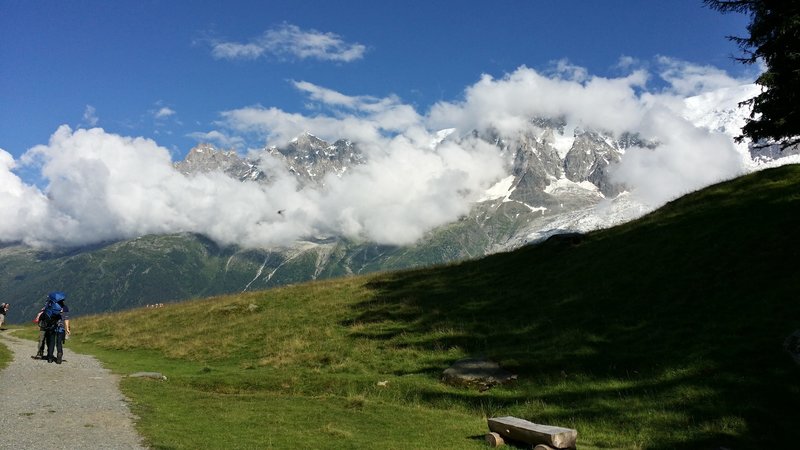 Looking out at the mountains above Merlet.