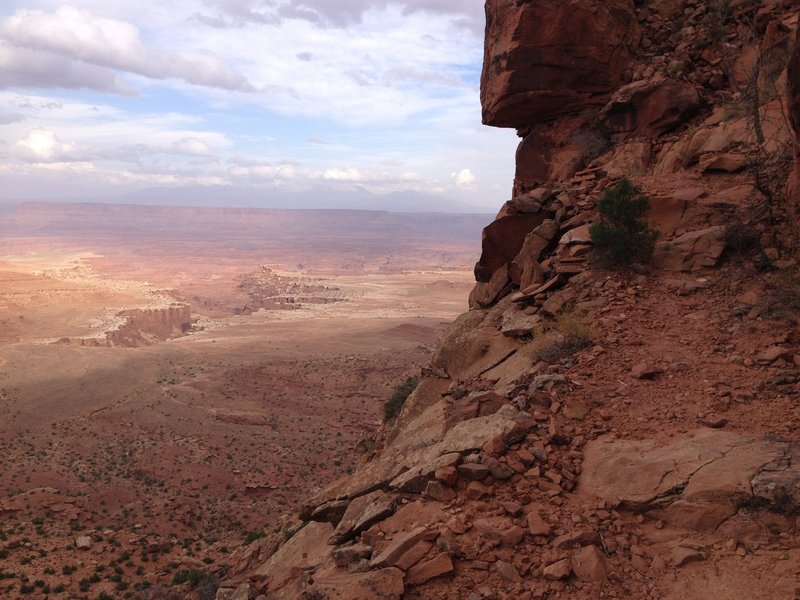 Looking back at the White Rim during the climb back out.