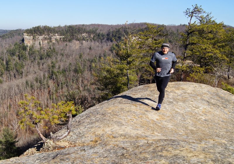 Running back from Hanson's Point