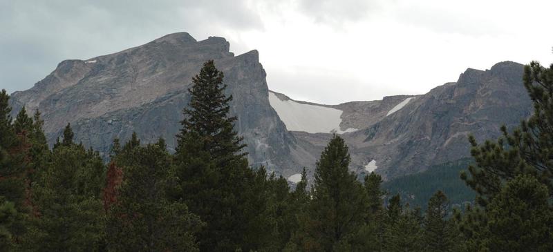 Hallett & Flattop Peaks from Sprauge Lake