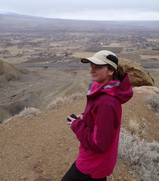 Cold day on the summit - moments before the snow started.