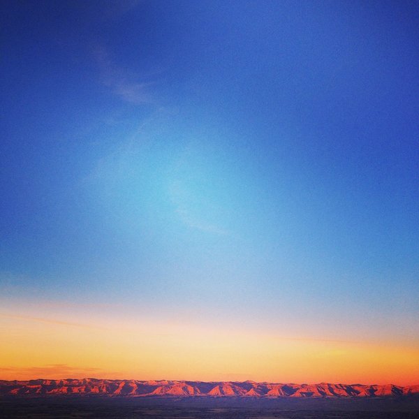 Sunset over the Bookcliff Range.  Time to fly in the fading light!