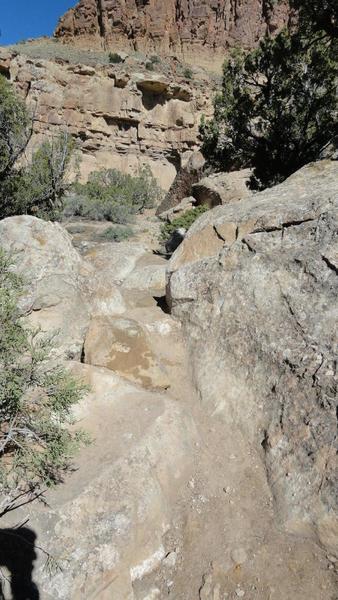 Some of the fun initial climb/decent on Palisade Rim