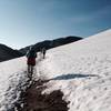 Crossing a snowfield