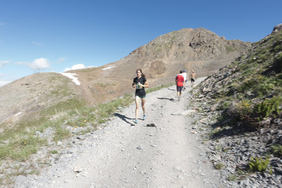 Looking at the scramble up to Kendall Mountain's summit.