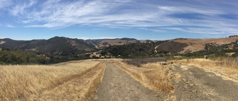 View of the valley from the Gaviota Peak Fire Trail