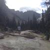 Following the rock cairns just past the split for Pawnee Pass.