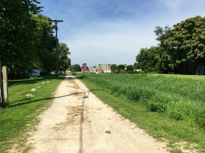 Section of trail in the small town of Seneca.