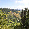 Views out to the Mazama ridge with fall color. (photo by Steve Cyr)